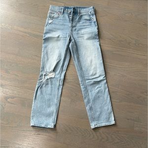 GAP cheeky straight high rise jeans, size 2R/26